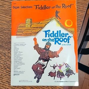 Fiddler on the Roof organ sheet music, vintage, 1964
